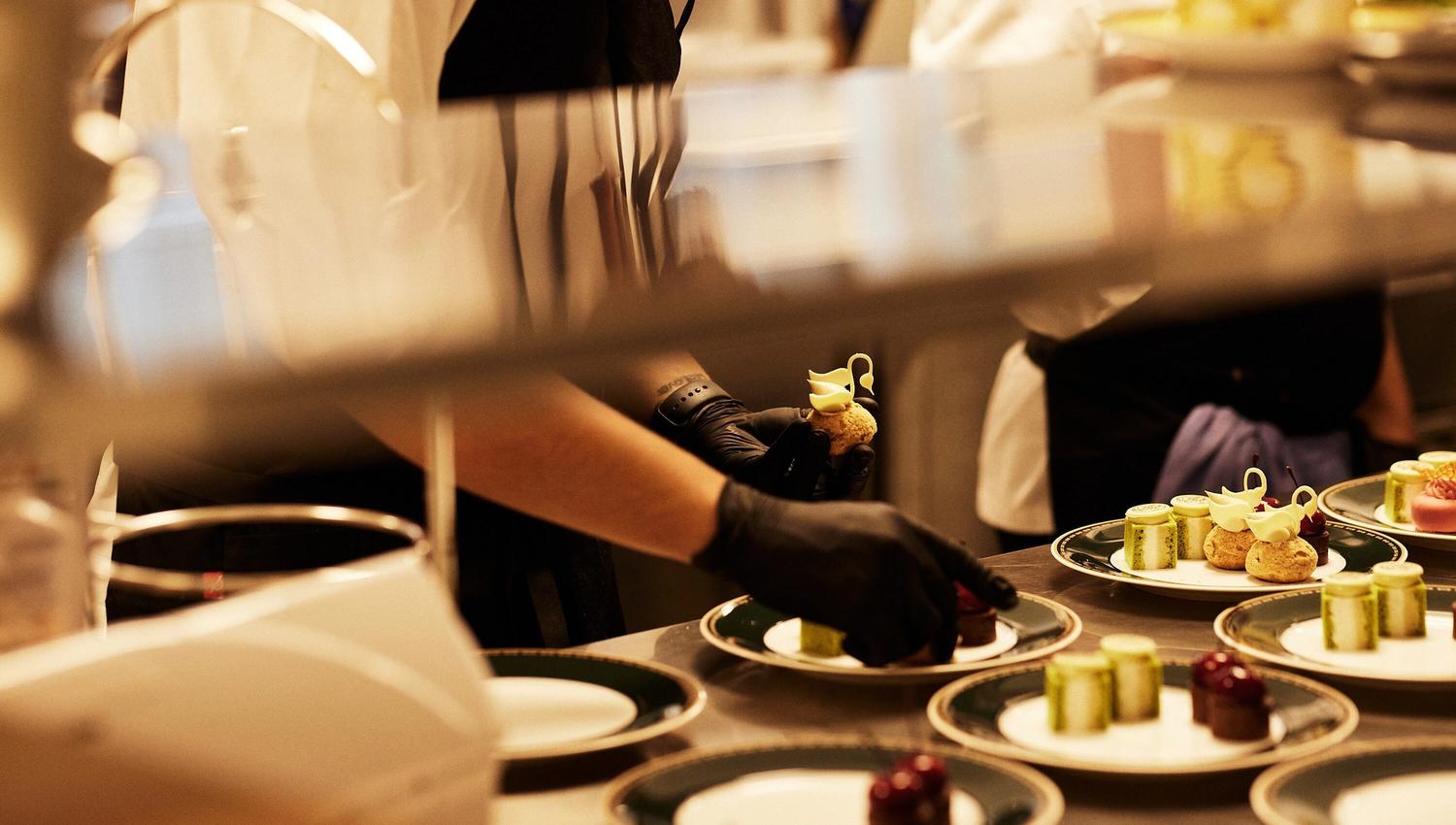 Food being prepared.