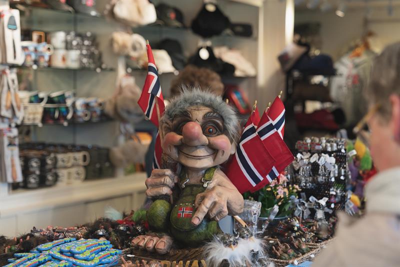 The souvenir shop at Fossli Hotel.
