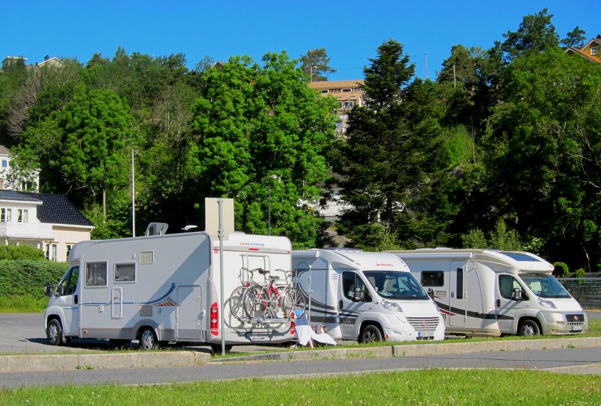 Wohnmobil parken im Risør Zentrum