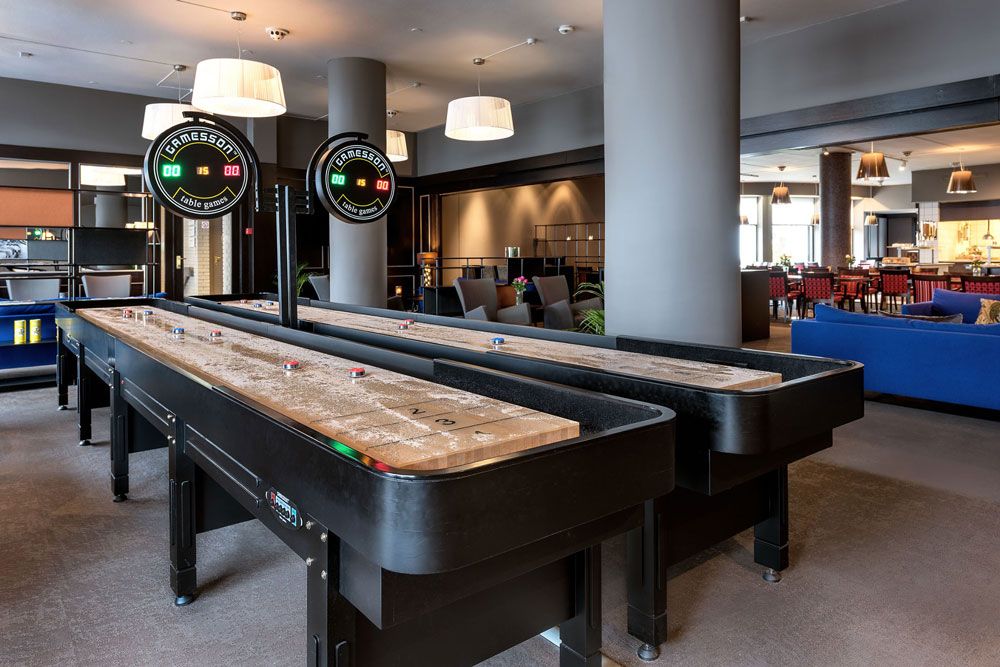 shuffleboard at Hotel Vic