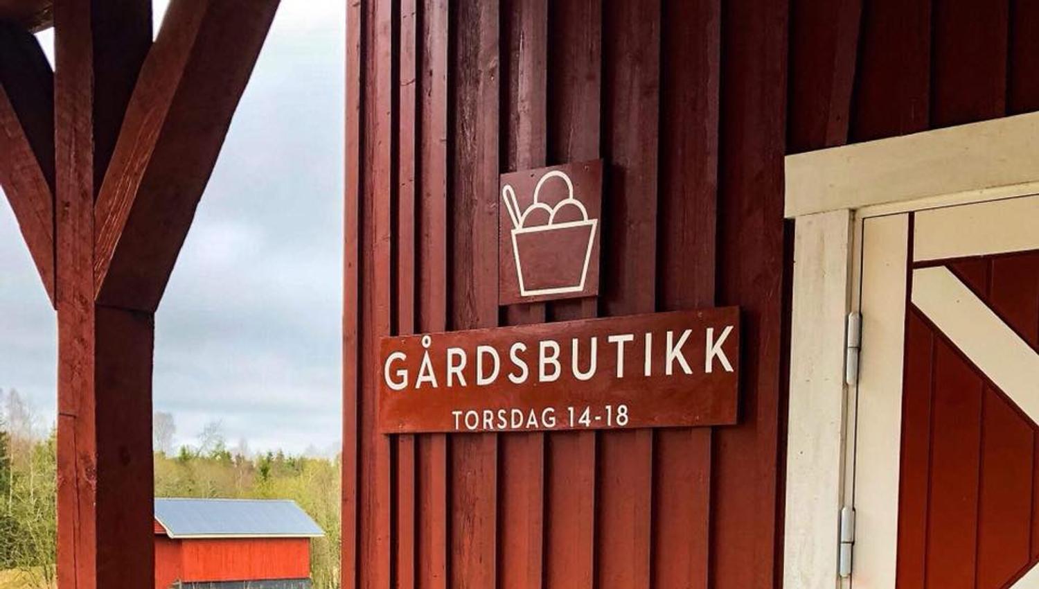 Gårdsbutikk skilt