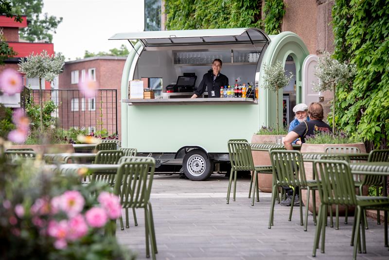 Outdoor seating.