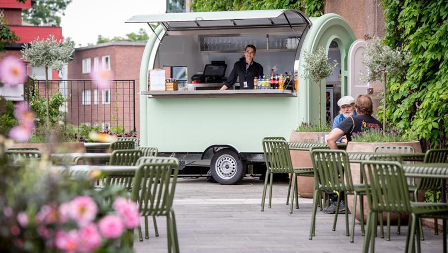 Outdoor seating.