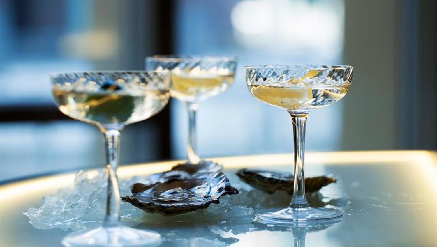 cocktails and oysters