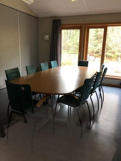 Conference room with table and chairs
