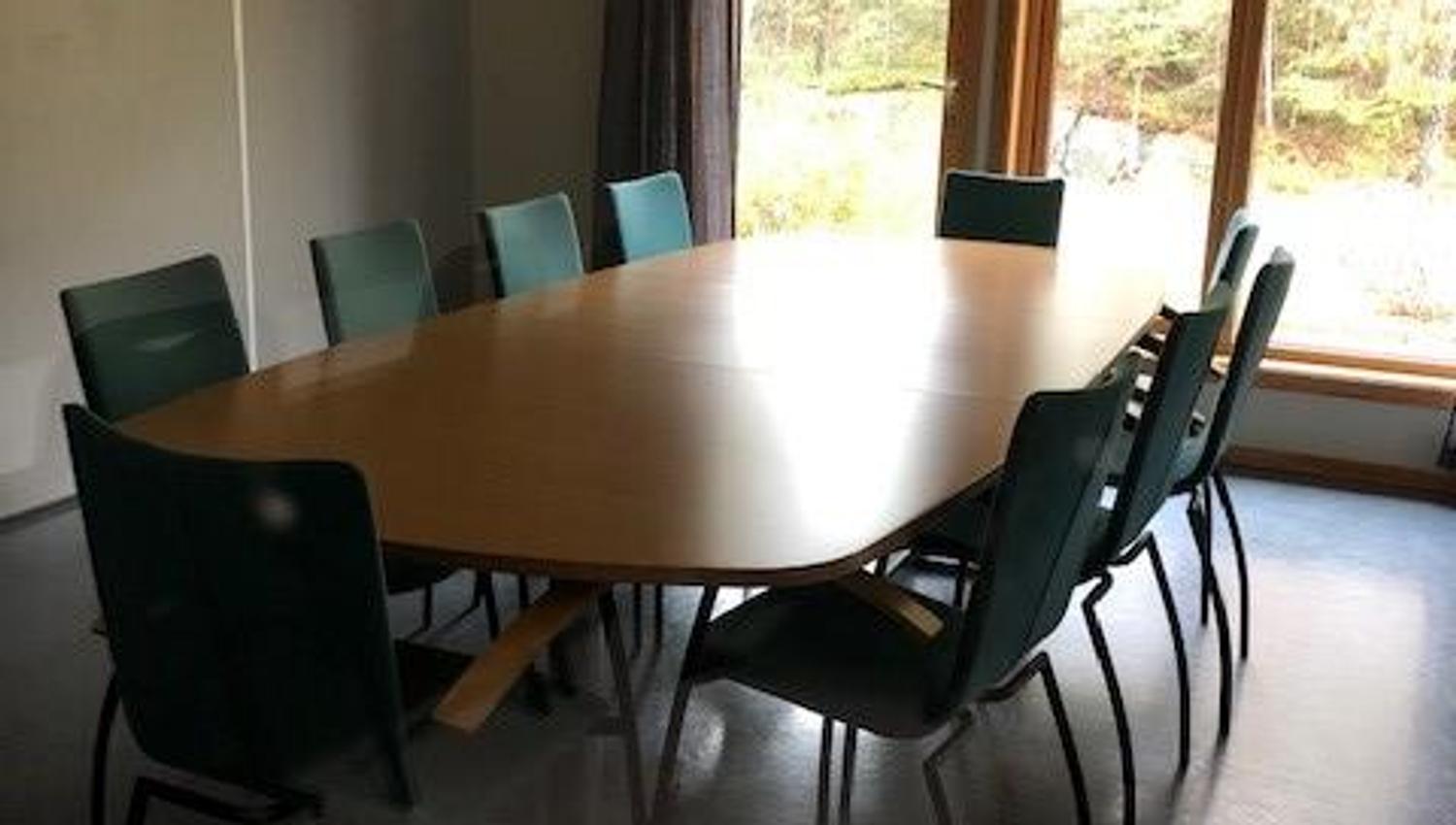 Conference room with table and chairs