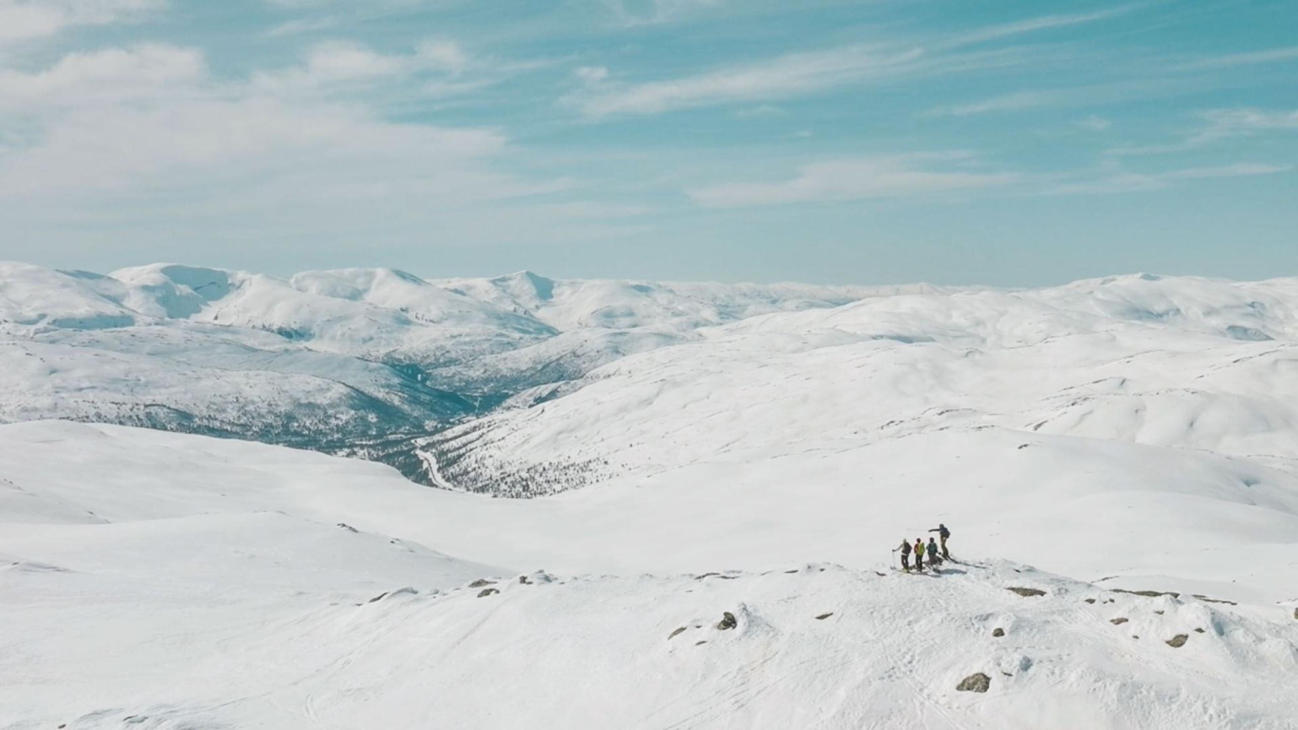 Skitouring mountain range "Raundalsryggen" with Wild Voss 