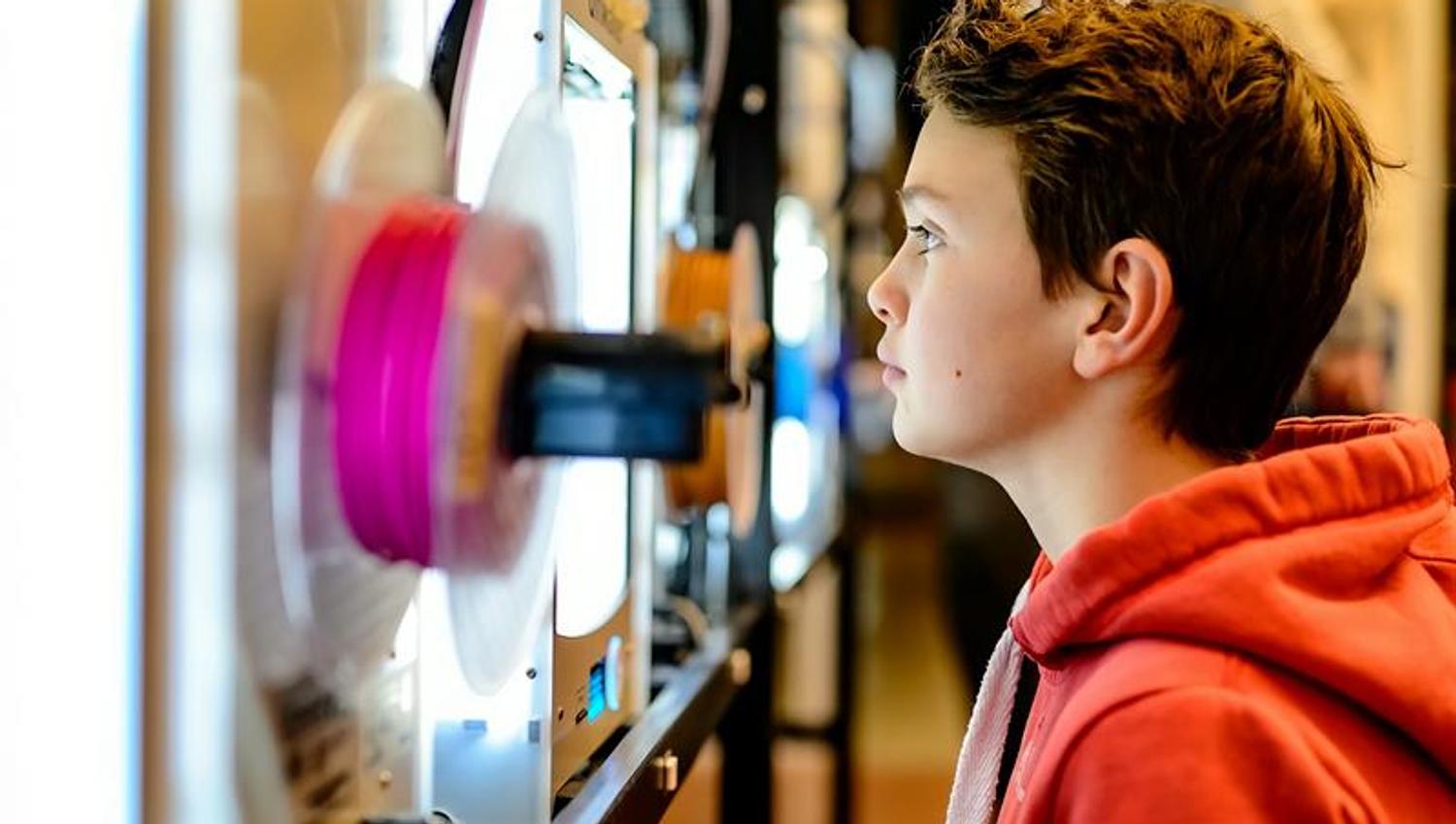 Young visitor at Norwegian Museum of Science & Technology, Oslo