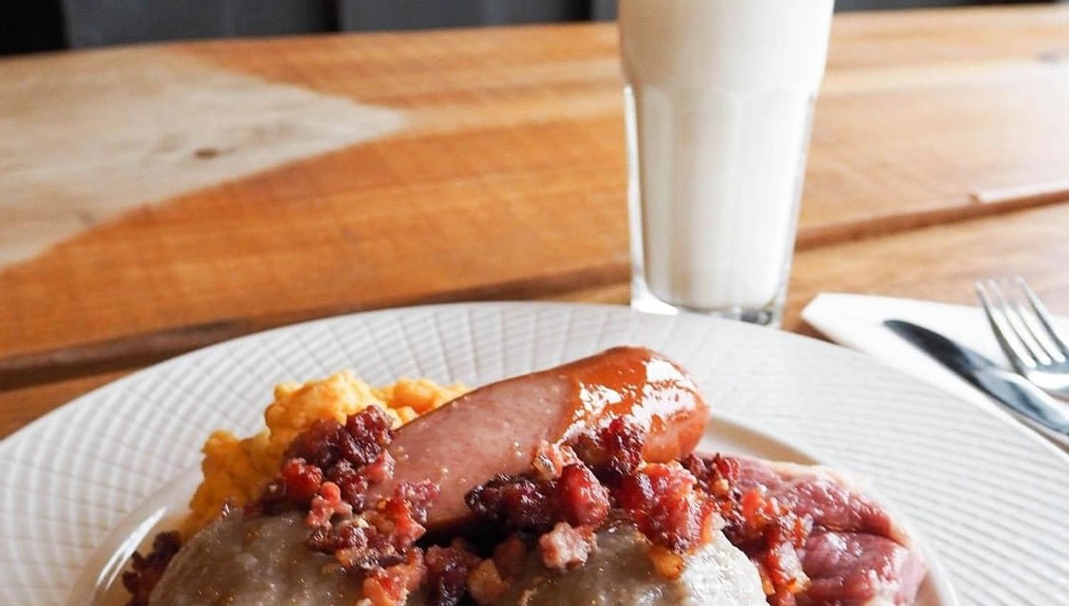 Traditional, Norwegian food is always a hit: "Komler" (potato dumplings)