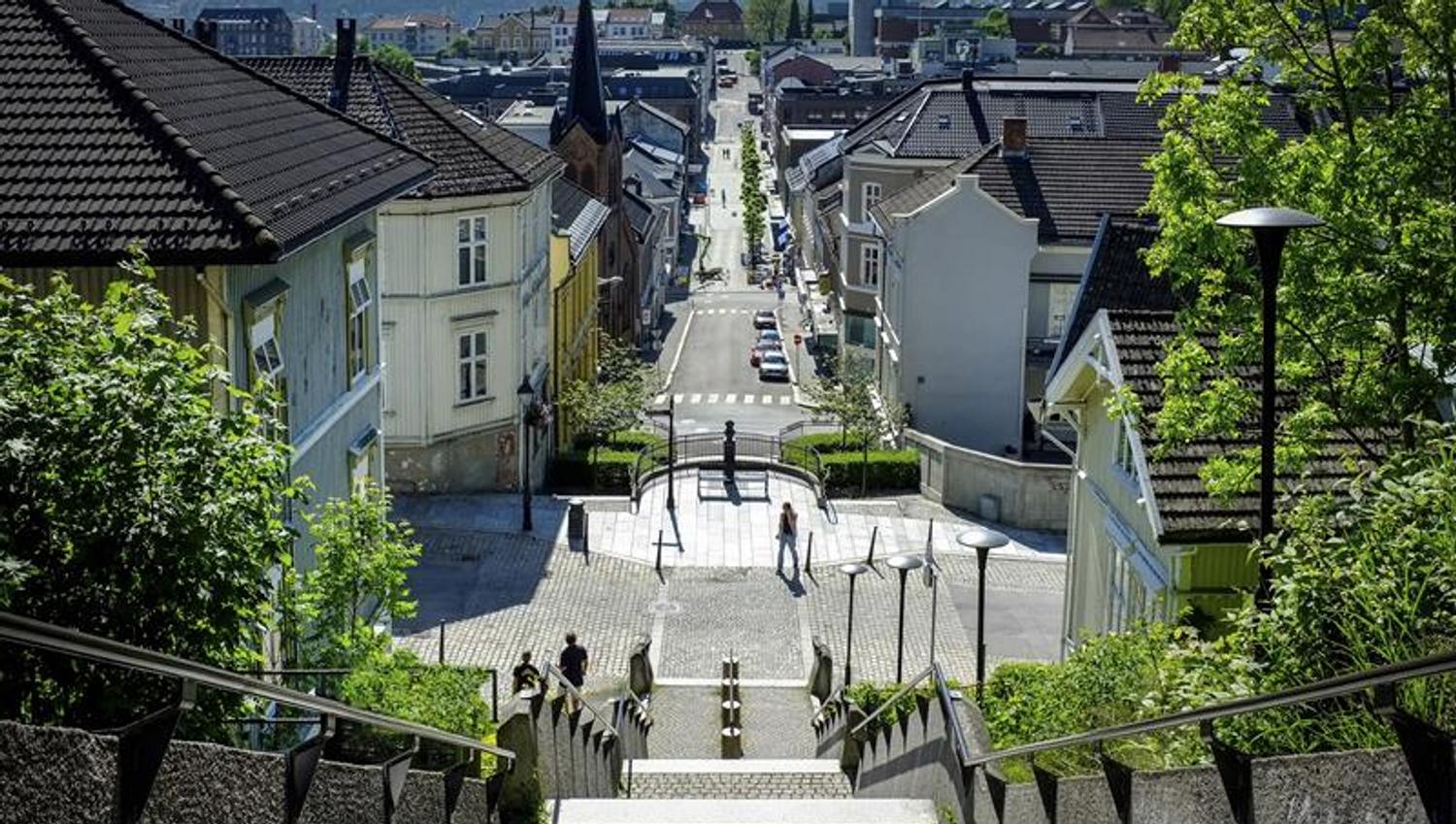 Picture from " Ibentrappa" in the centre of Skien