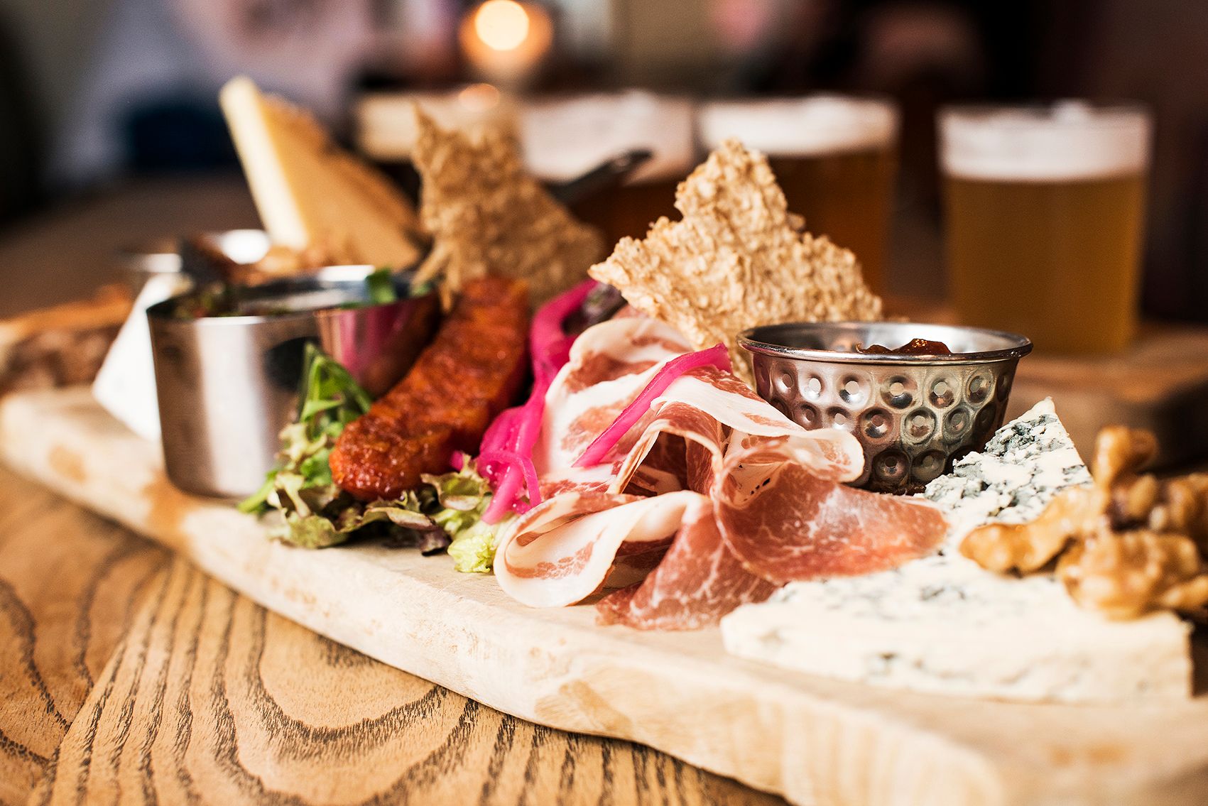 Food on wood