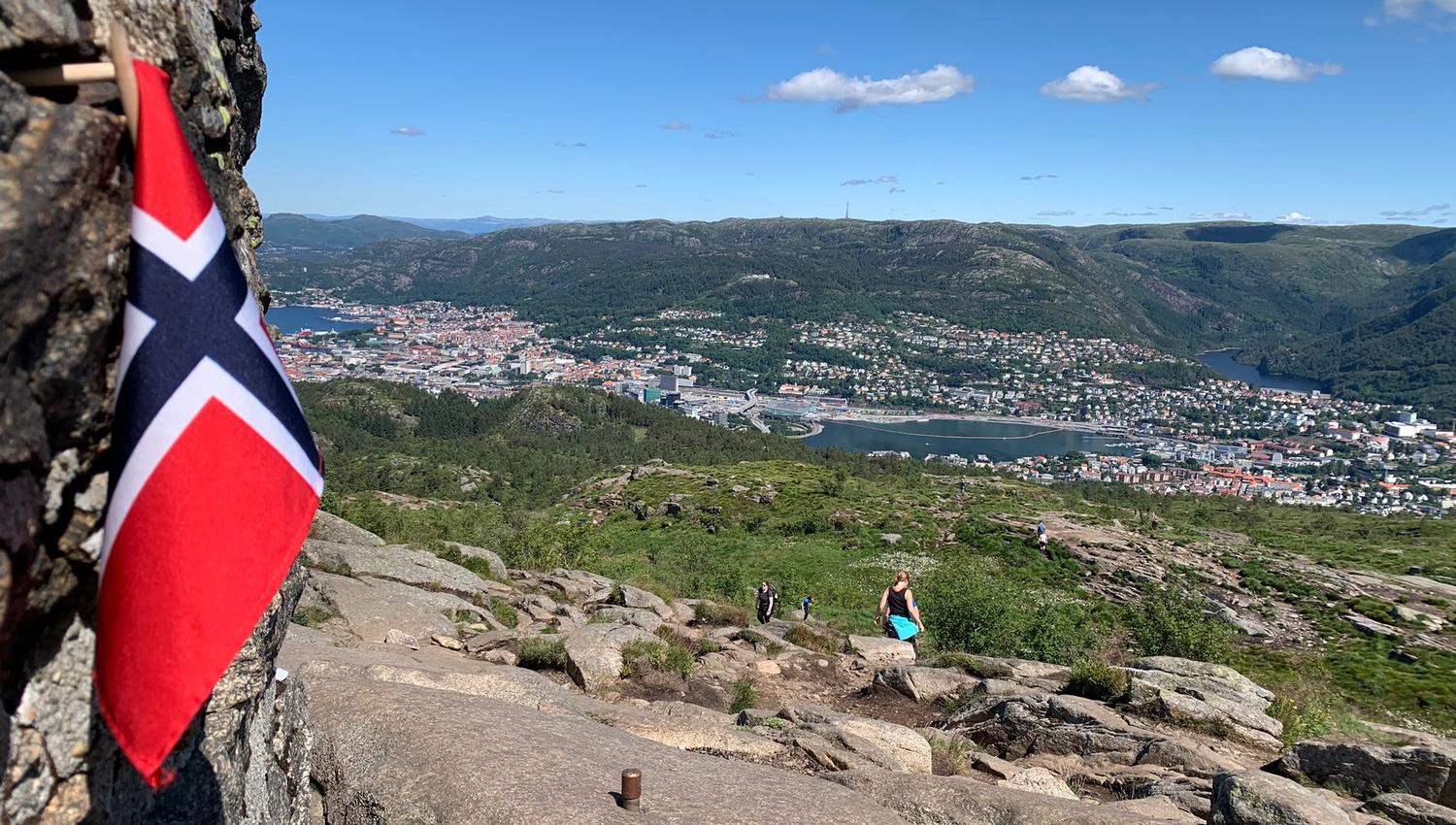 View from the top of Mount Løvstakken