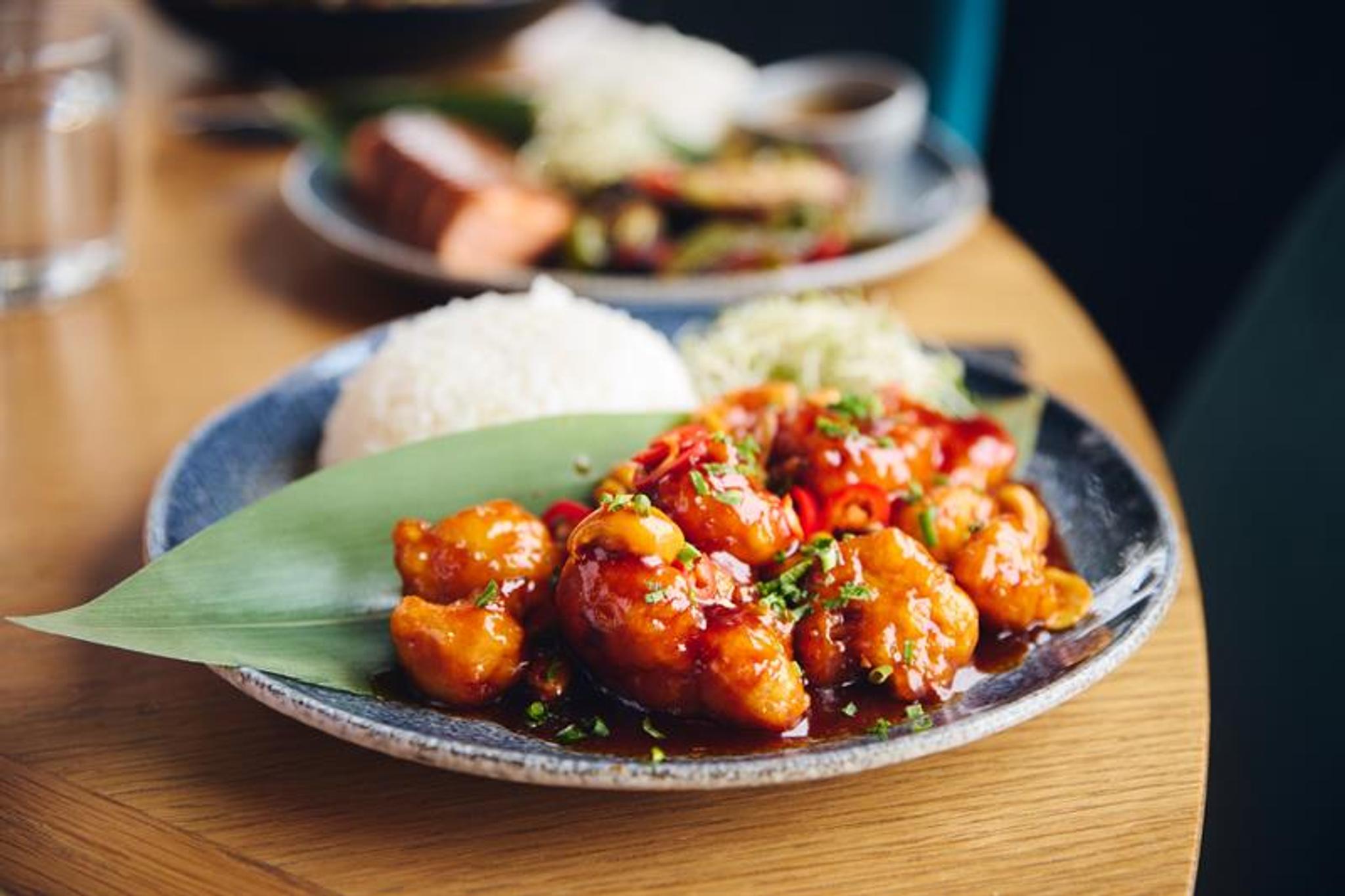 Detalj av New York Orange Chicken