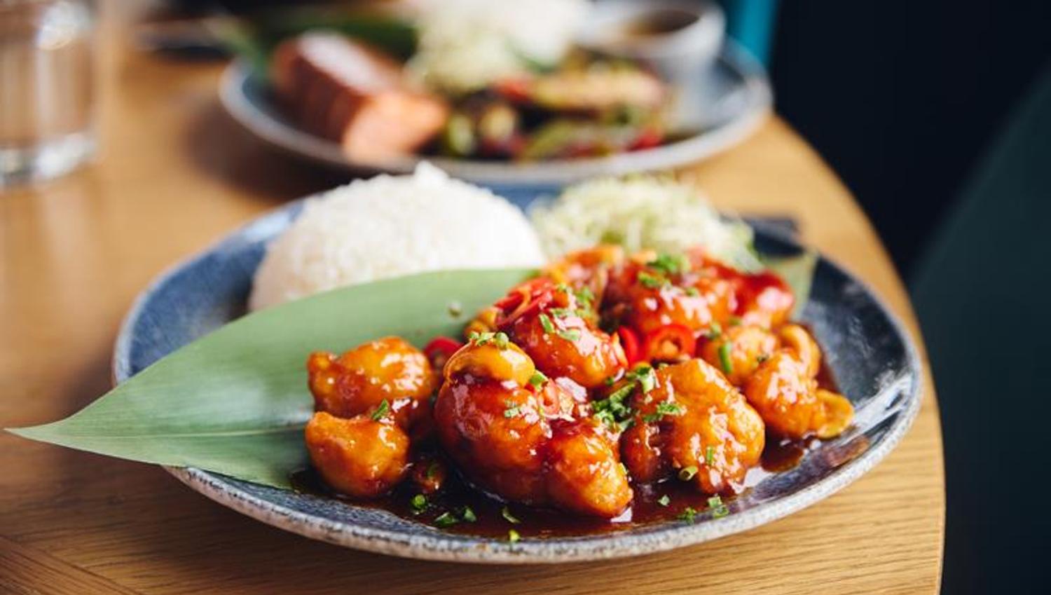 Detalj av New York Orange Chicken