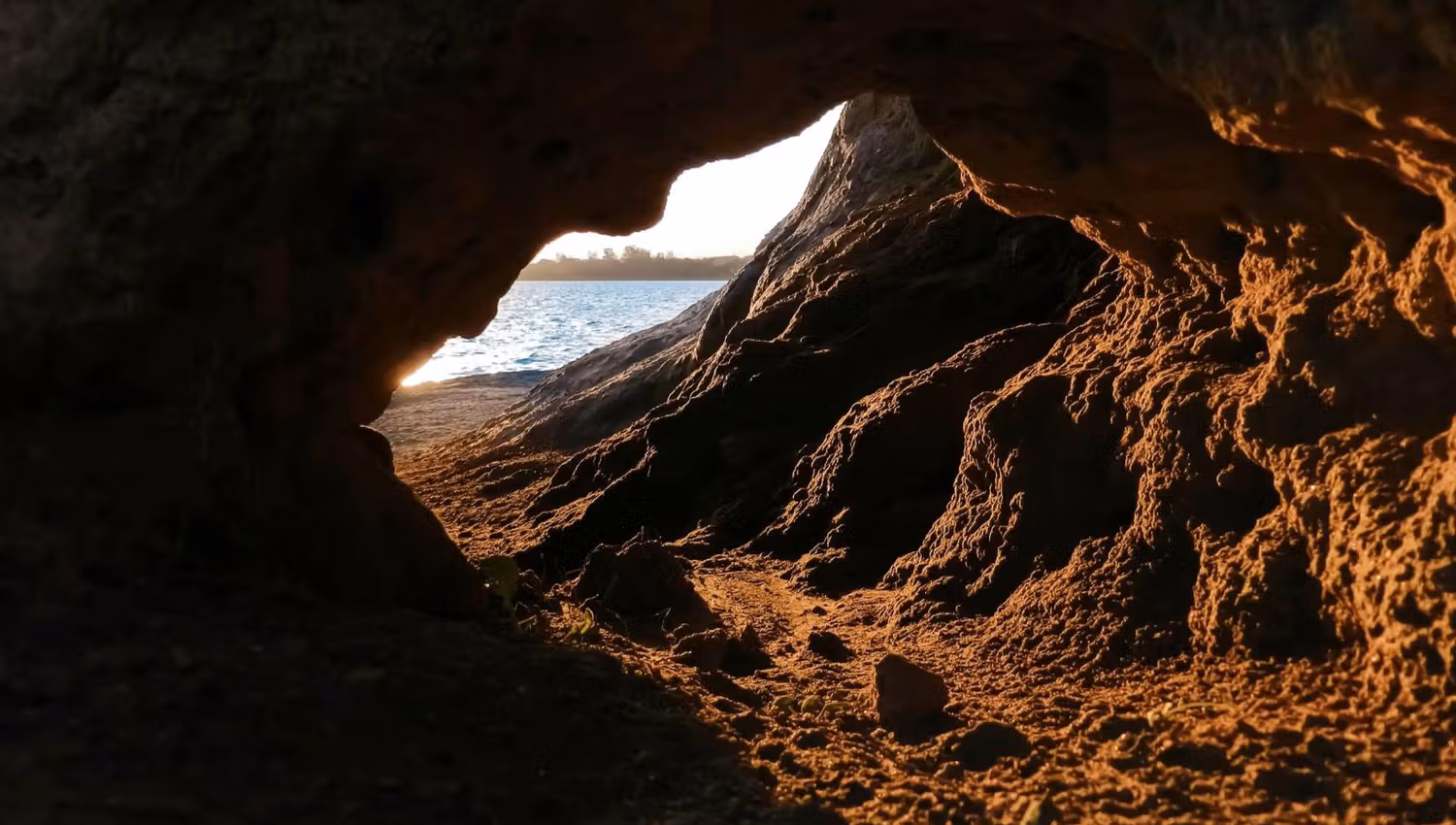 Exit Spro mine - view of the sea