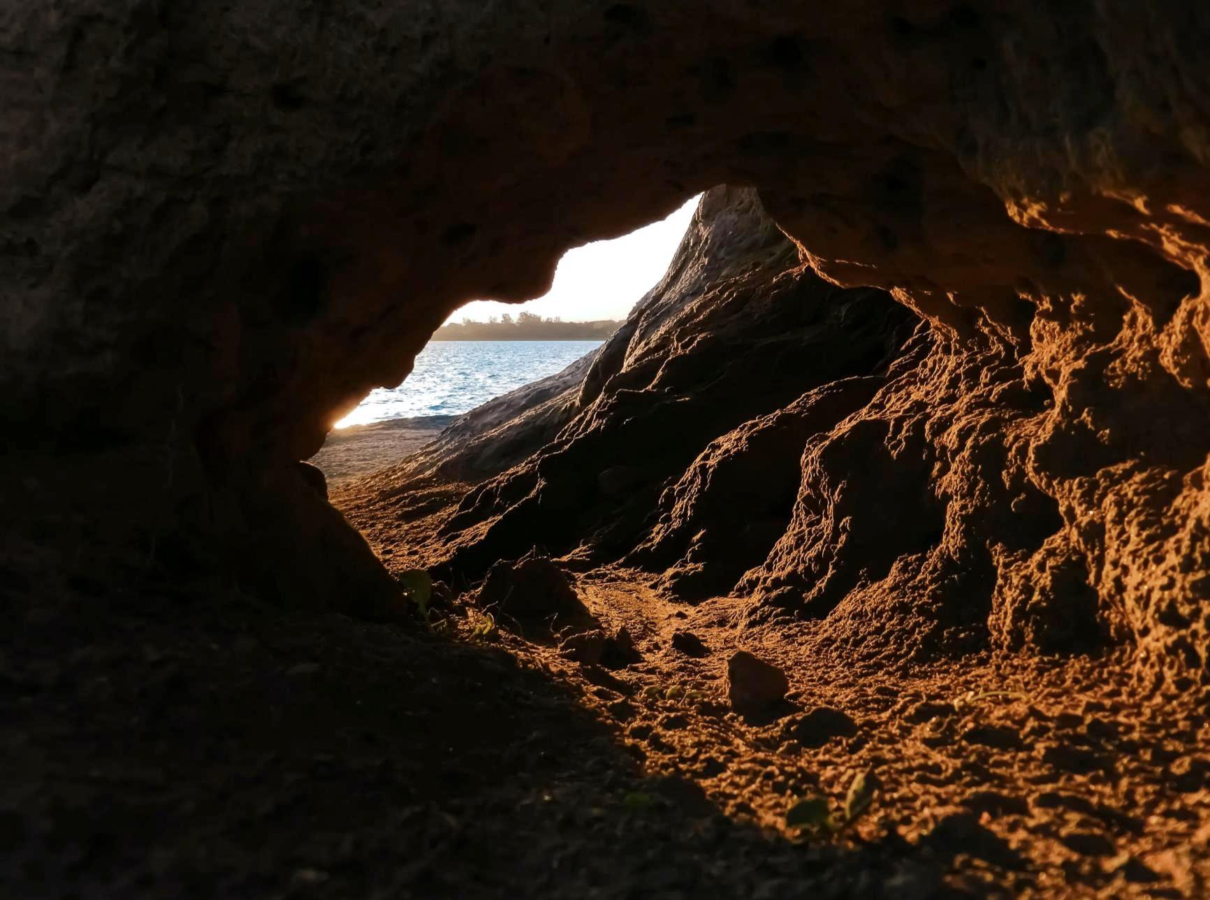 Exit Spro mine - view of the sea