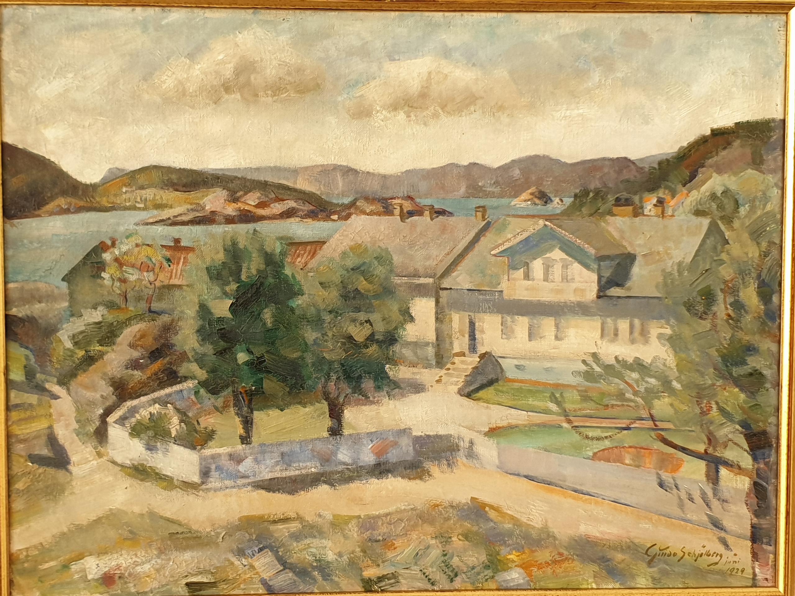 Guido Schjølberg painting of Edvard Munchs house in Kragerø