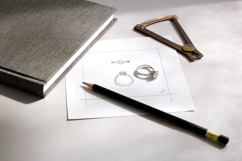 Sølvring med diamant