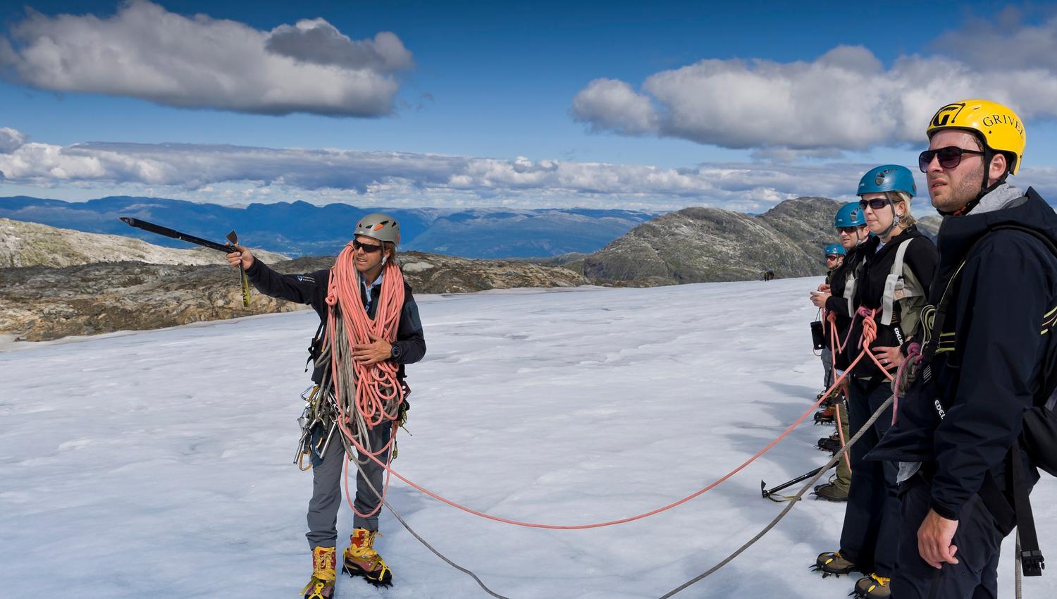 Guided glacier hiking
