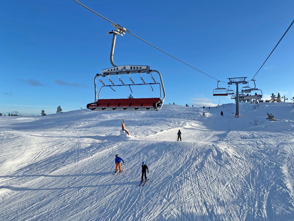 chair lift at Gautefall ski centre