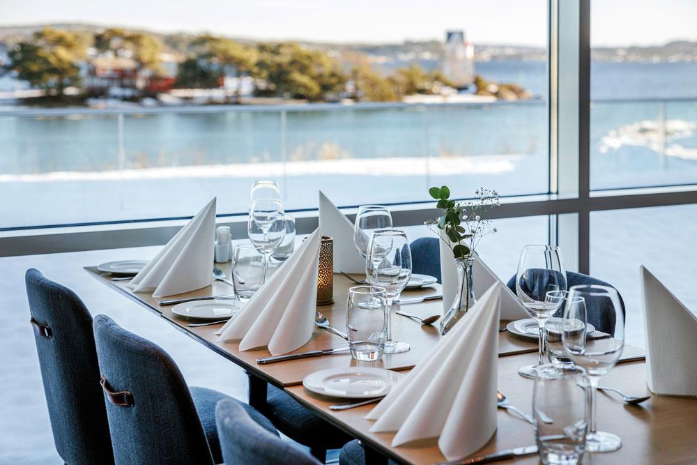 utsikt fra restauranten på Quality Hotel Skjærgården
