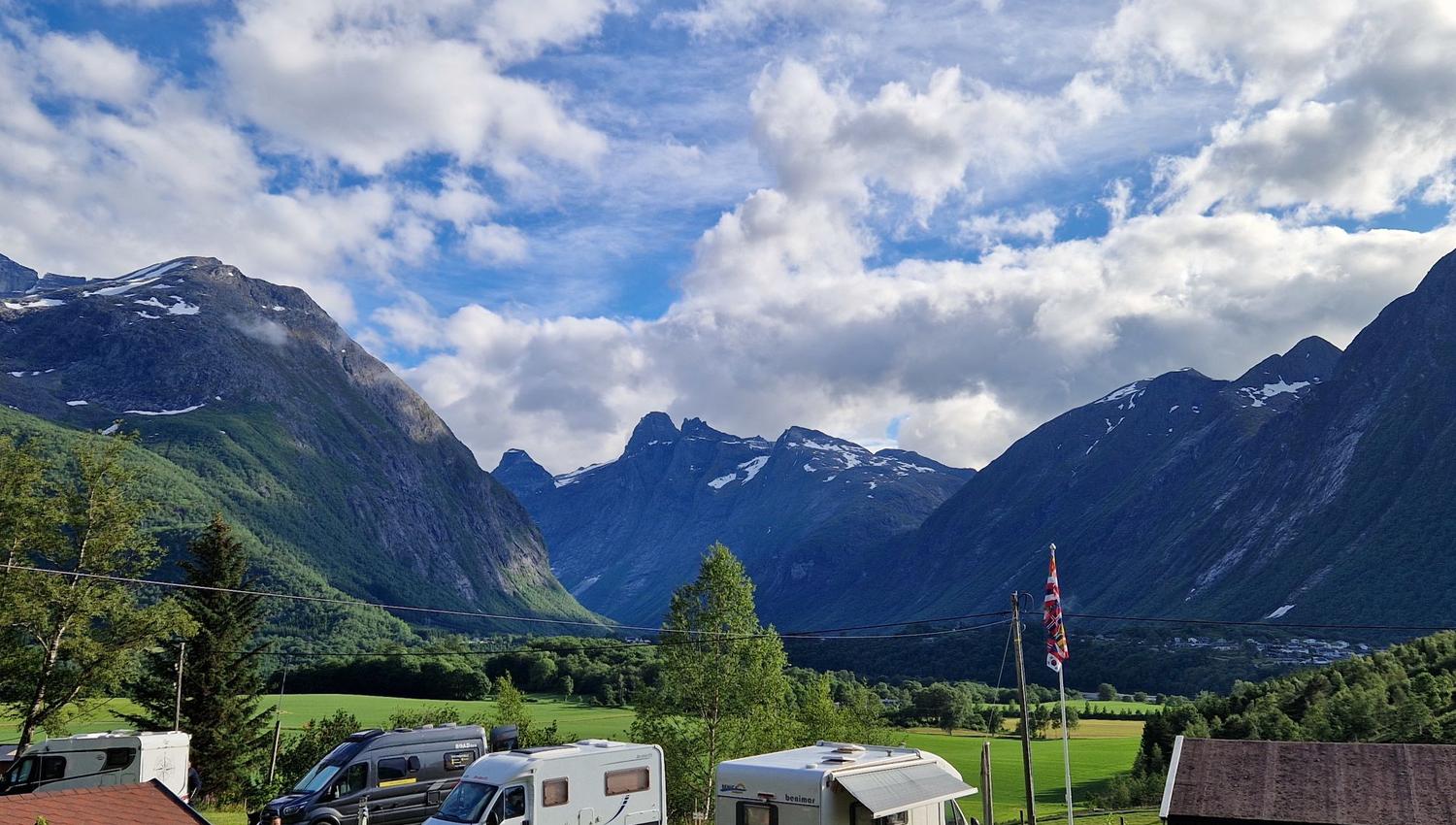 View towards Isterdalen from Mjelva Camping.