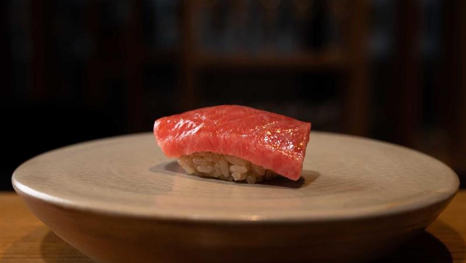 Detail of tuna nigiri