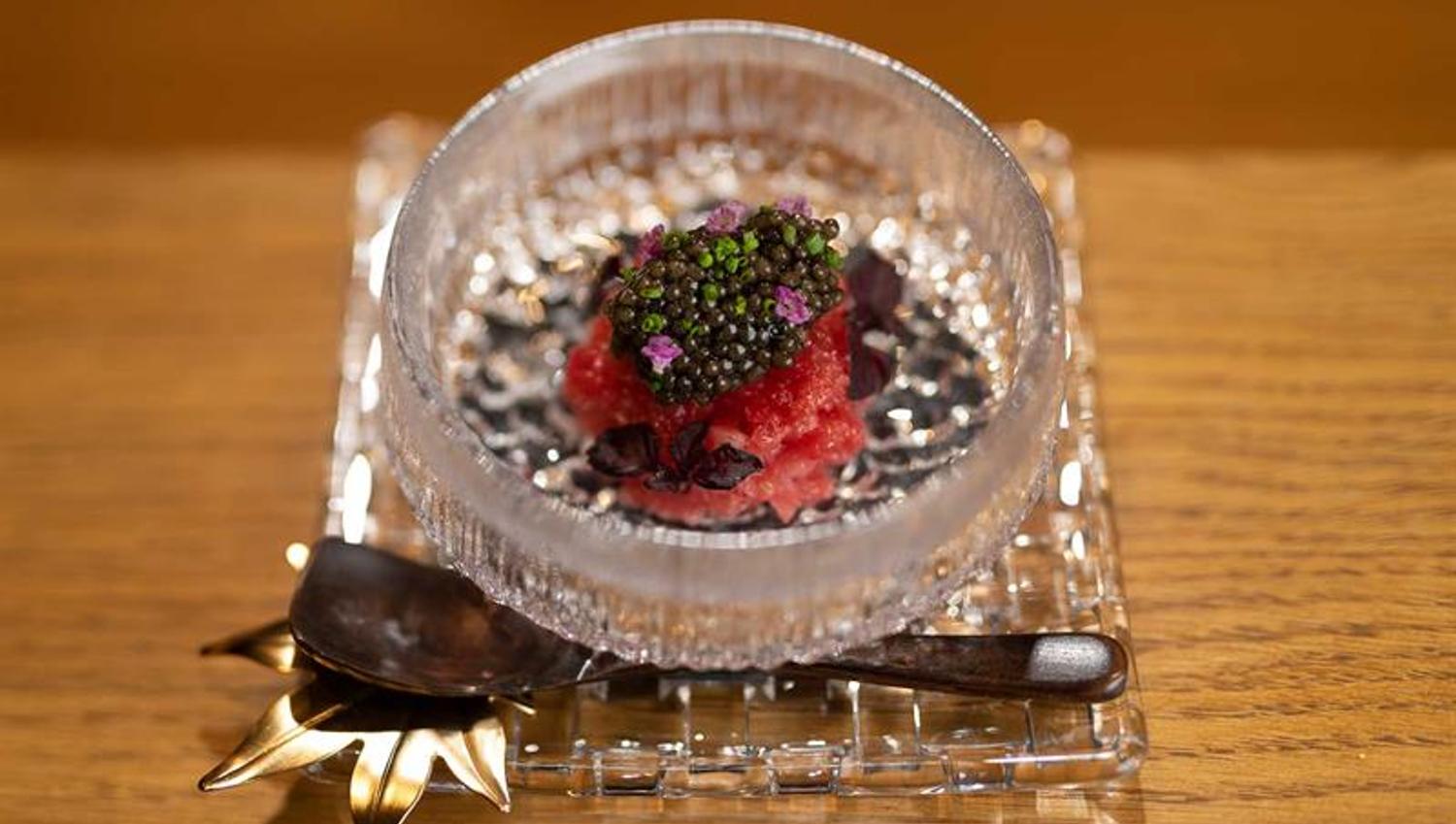 Detail of tuna tartare