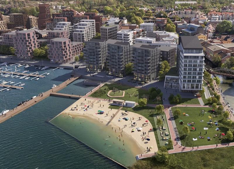 Hotell Riviera med strand