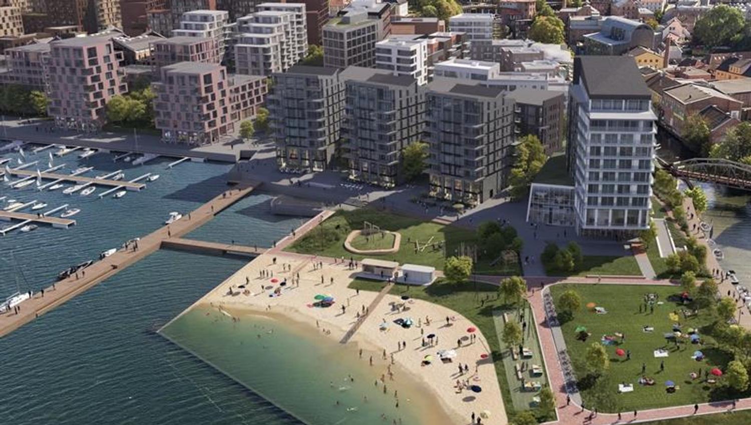 Hotell Riviera med strand