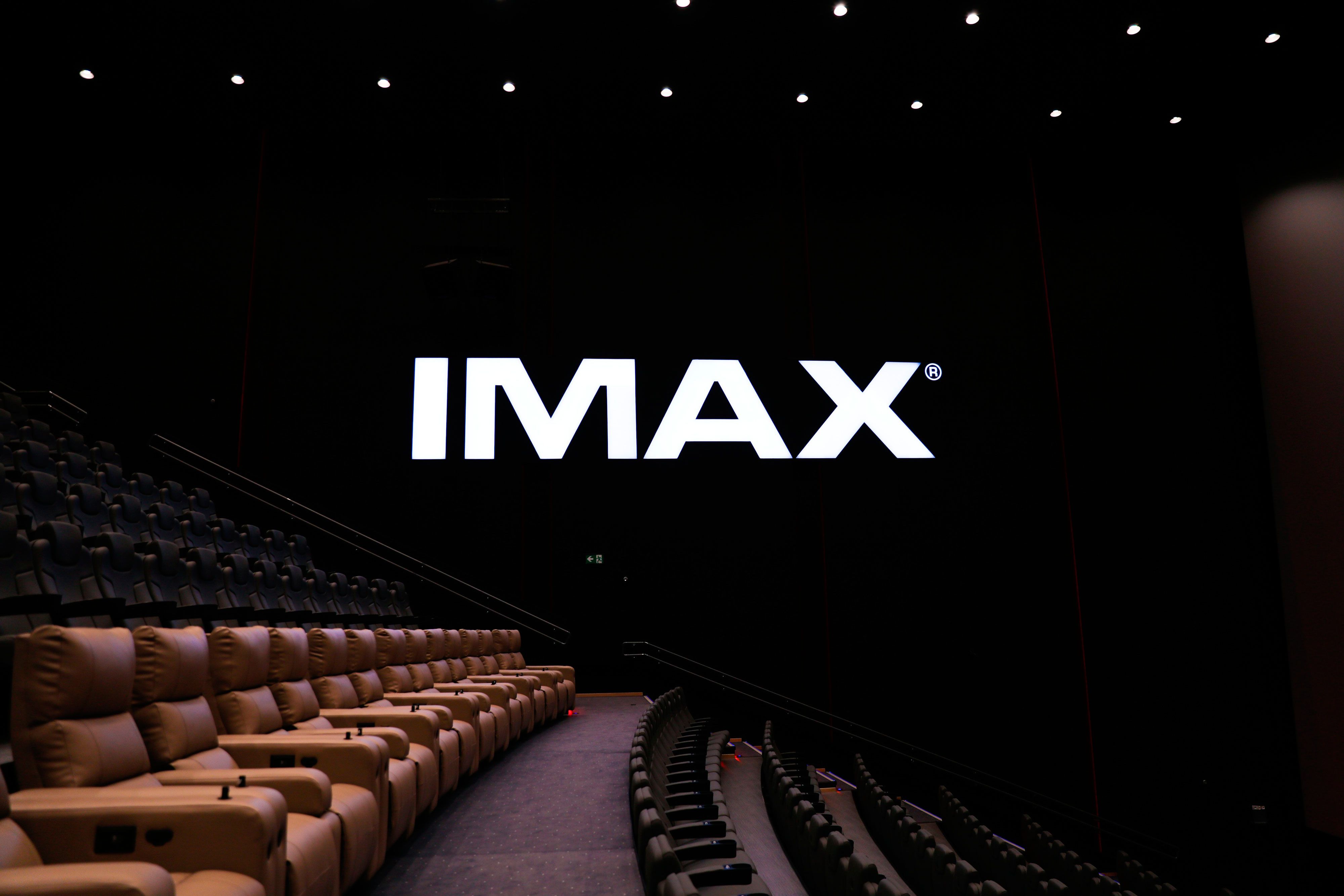 cinema hall with IMAX written on the picture