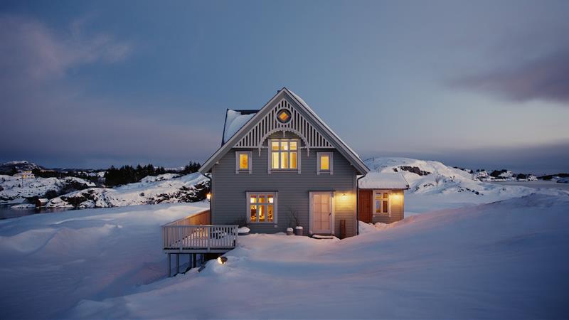 Main House in Snow