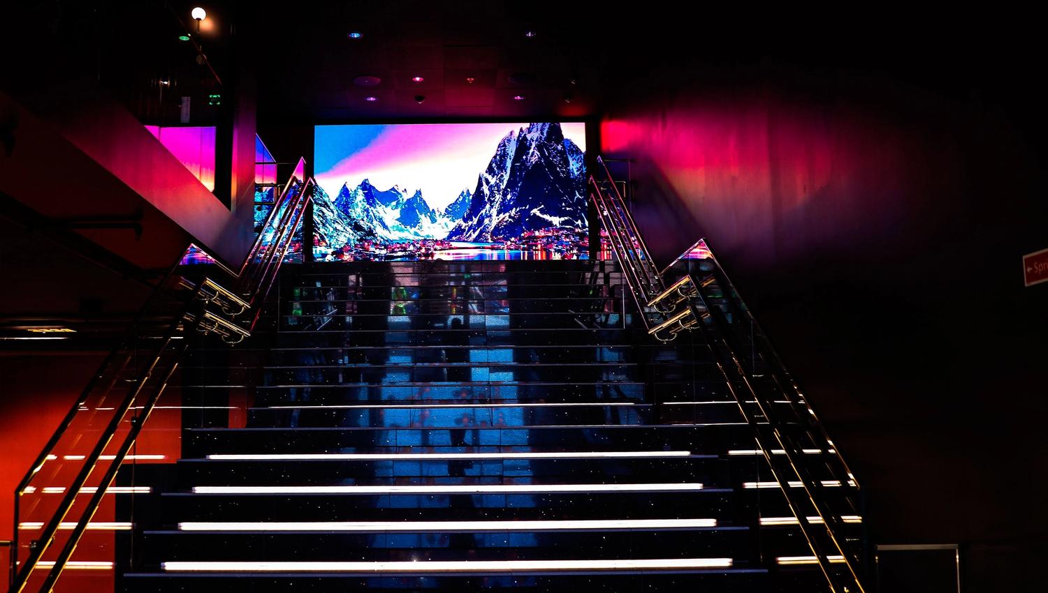 staircase up to the cinema