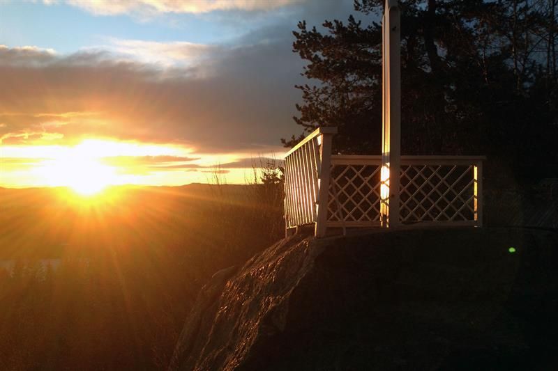 Solnedgang.