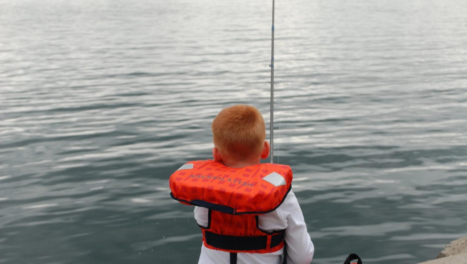 Boy fishing
