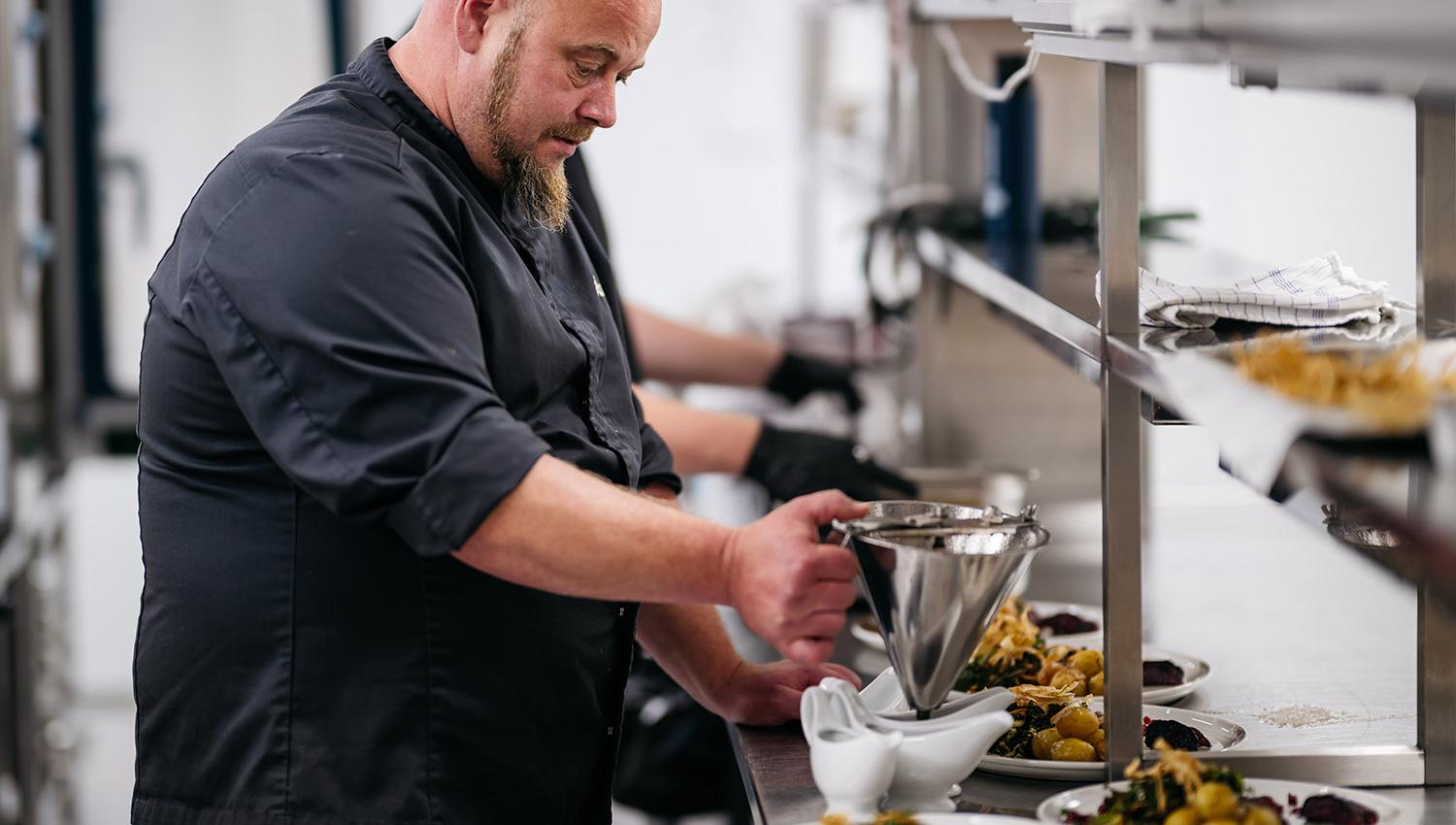A chef in the kitchen