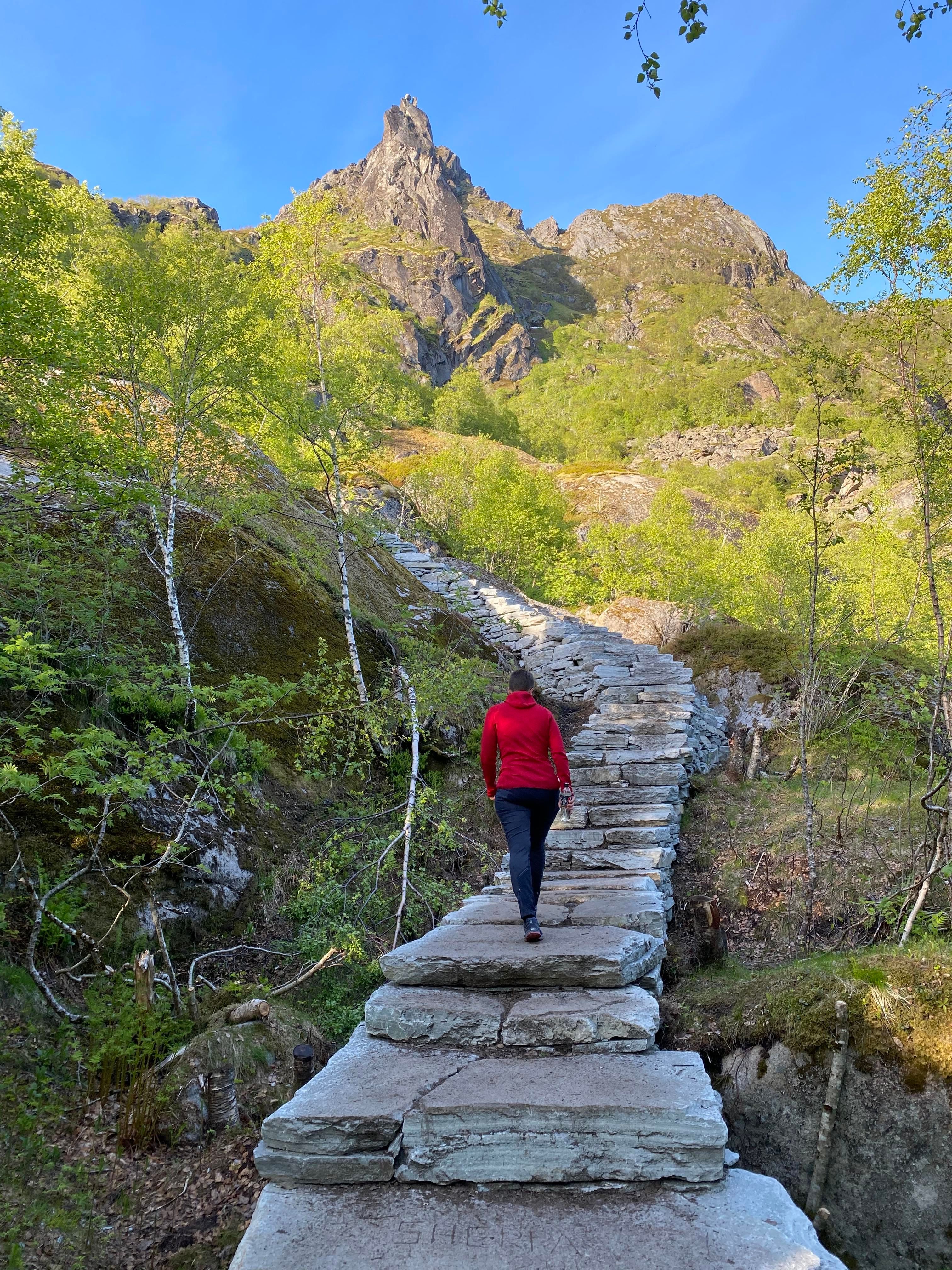 The Sherpa stairs to Fløya