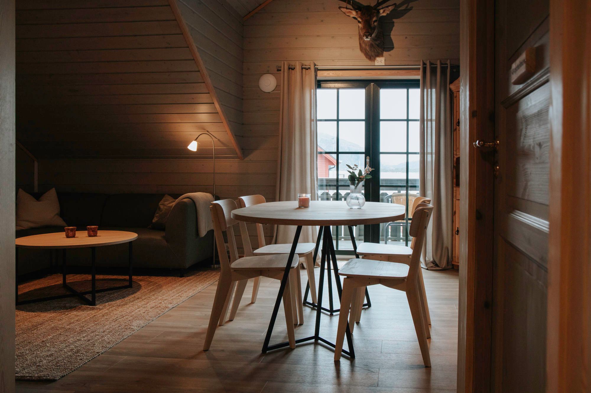 The cabins at Fanøy island lodge