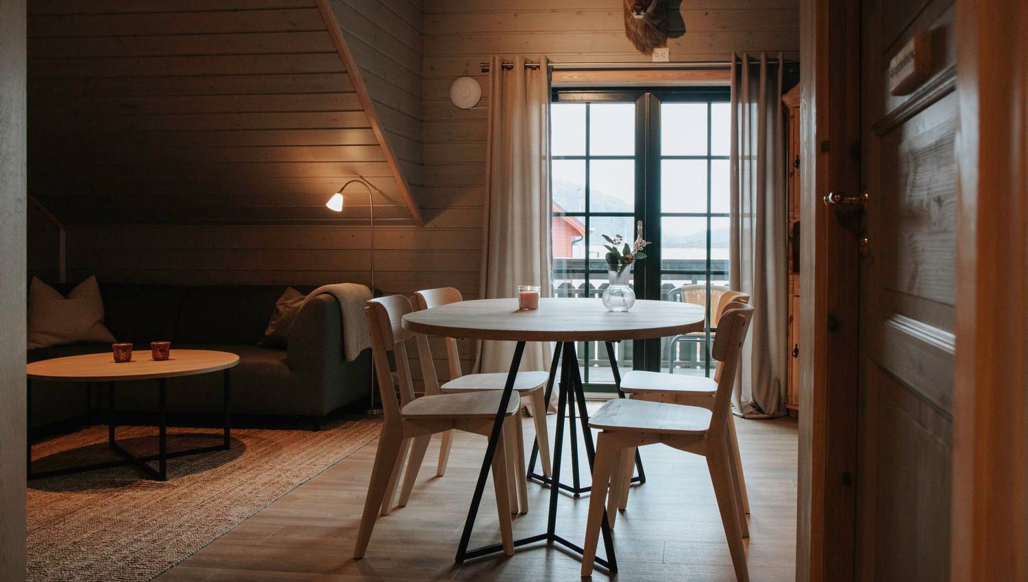 The cabins at Fanøy island lodge