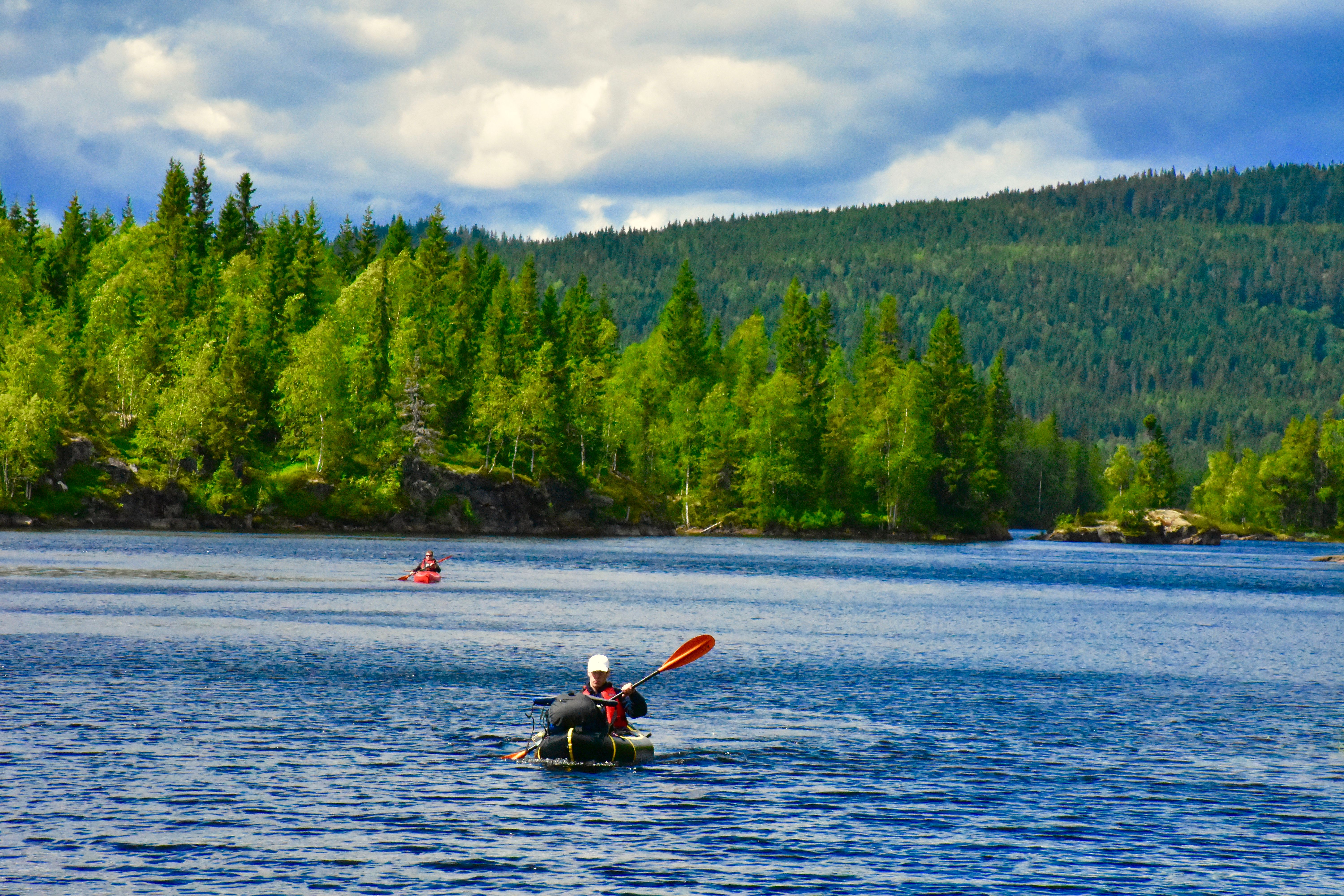 Packraft tur i Nordmarka med Fossen Friluft