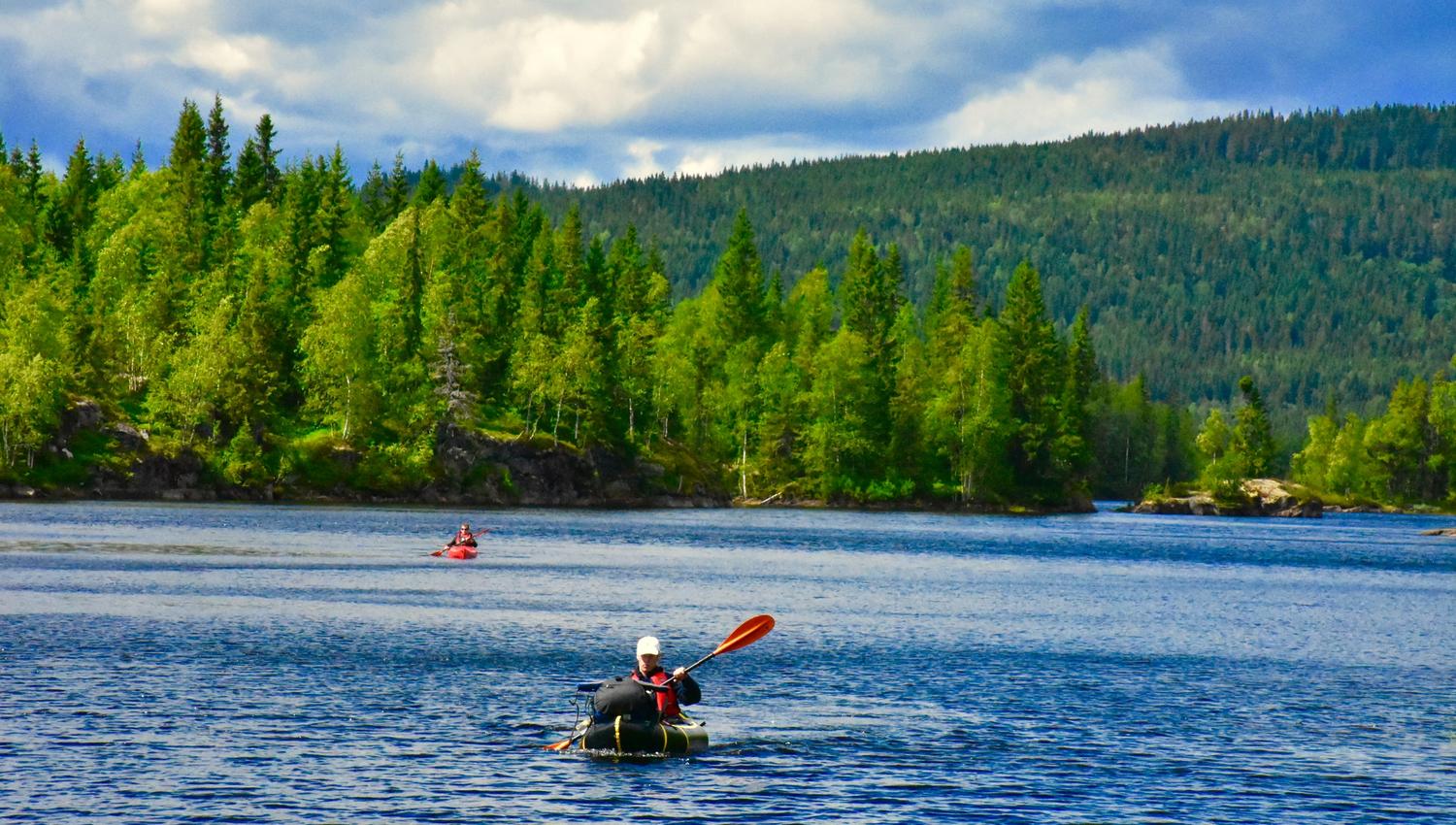 Packraft tur i Nordmarka med Fossen Friluft