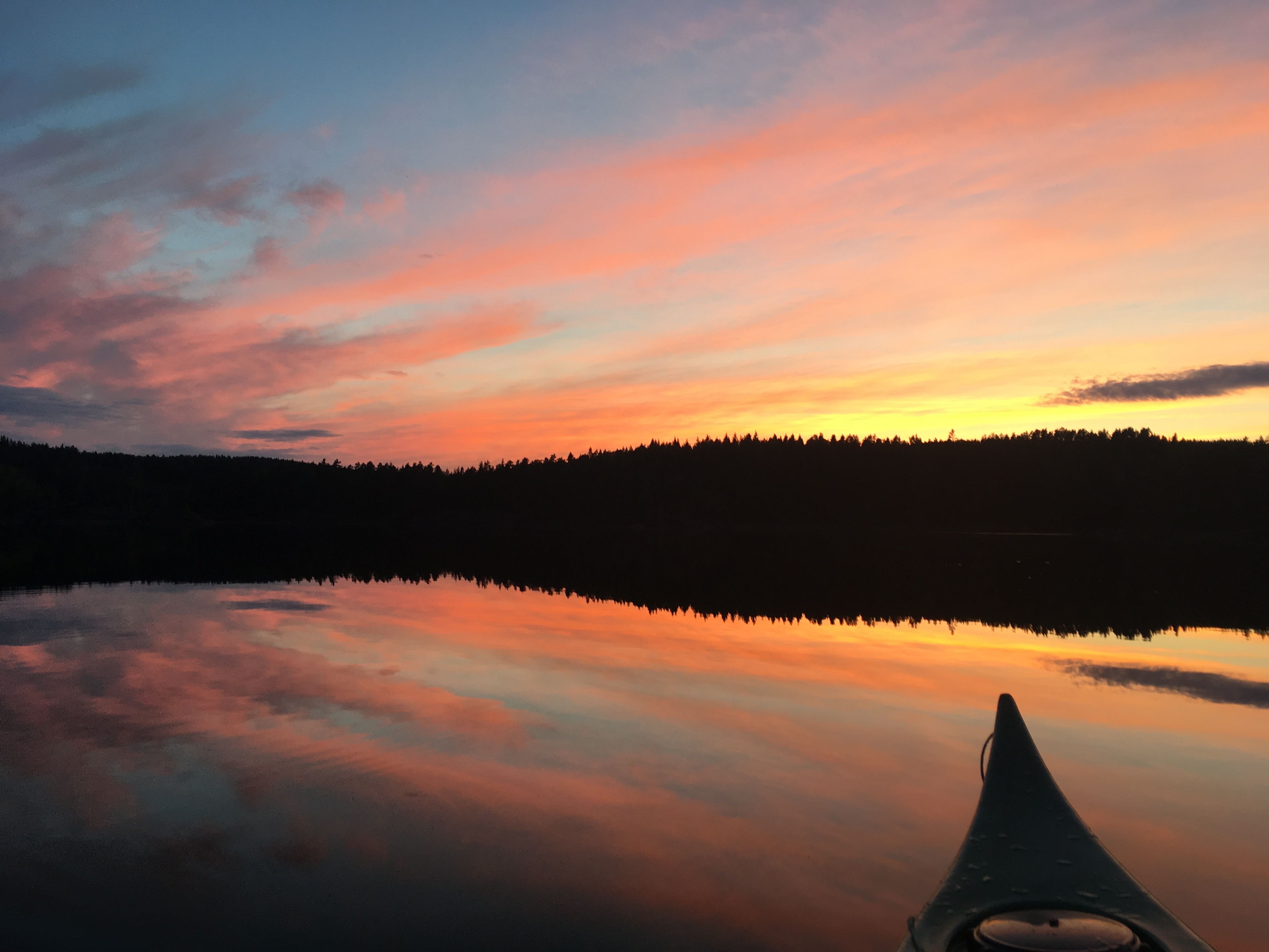 Steinsvannet i solnedgang