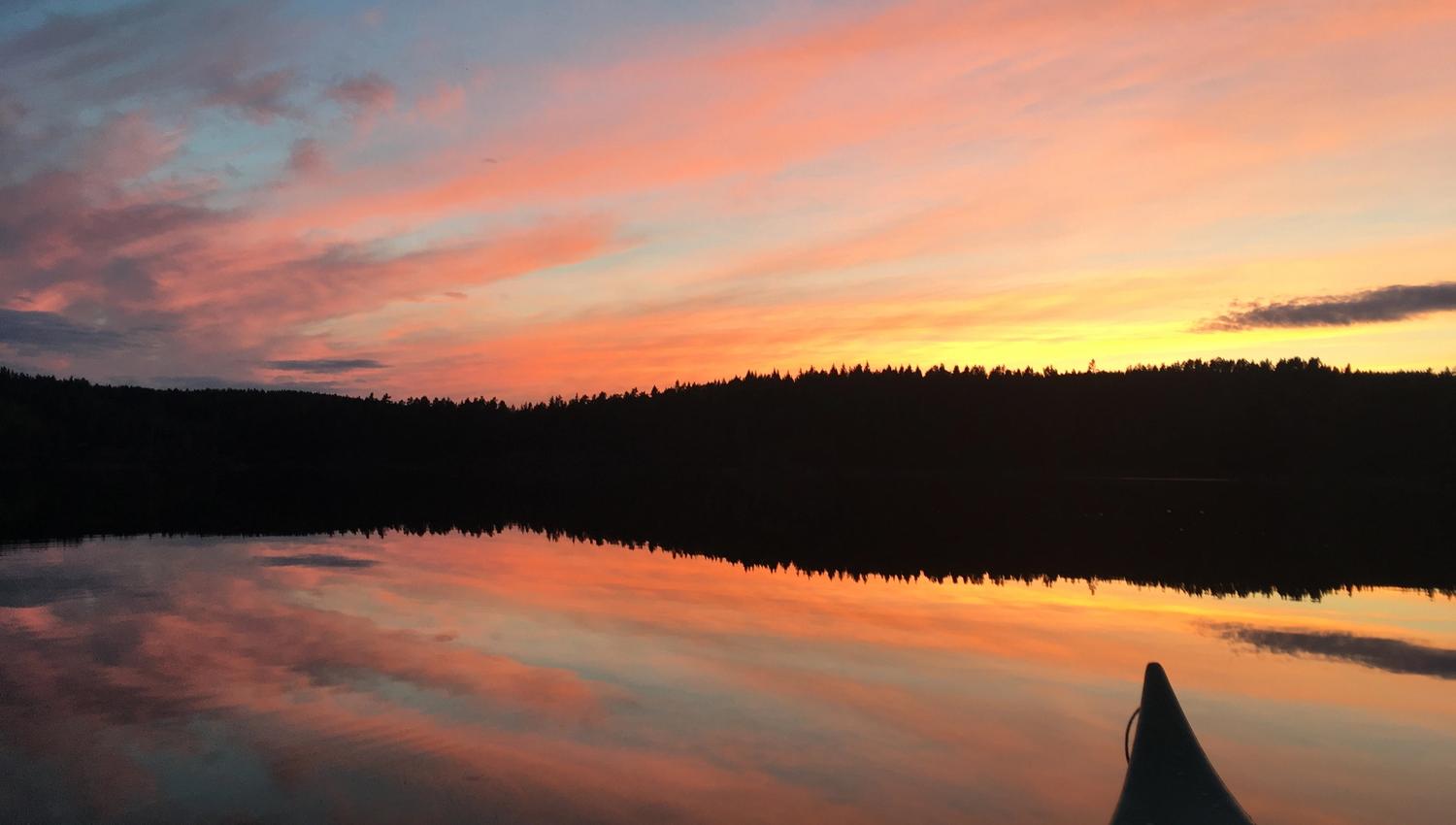 Steinsvannet i solnedgang