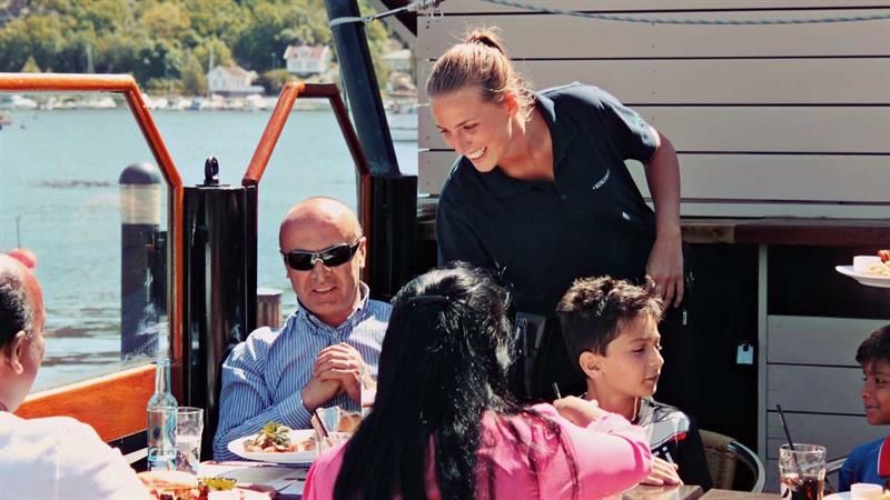 Guests eating out