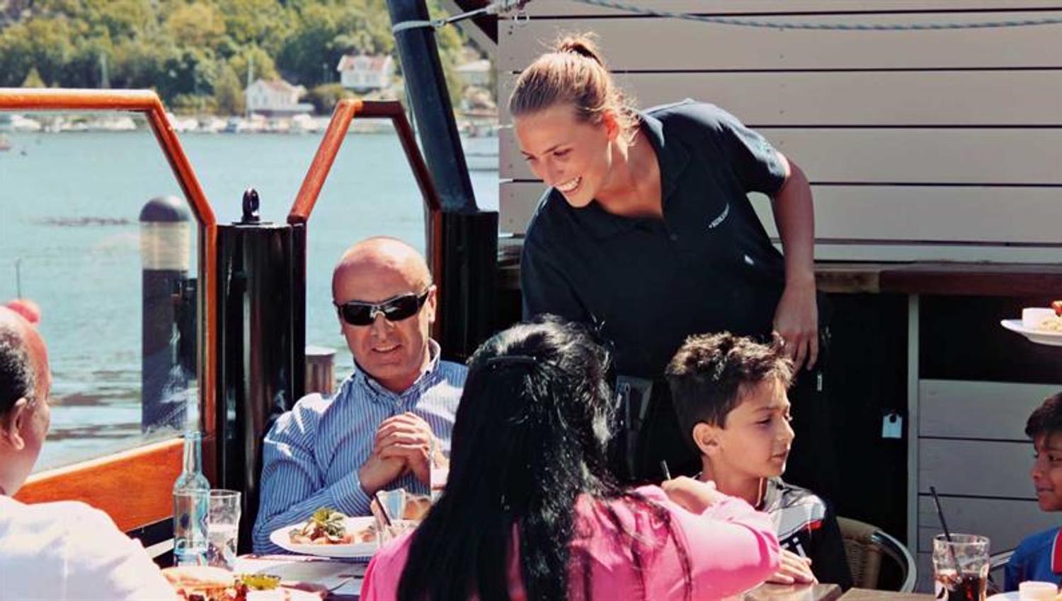 Guests eating out