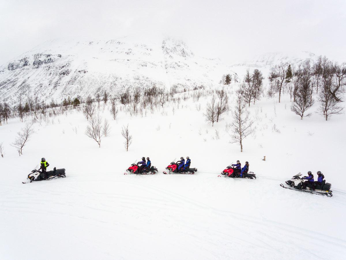 Snøscooter, Ice Domes Guidet Tur & Reinsdyrbesøk - Inkl. Transport