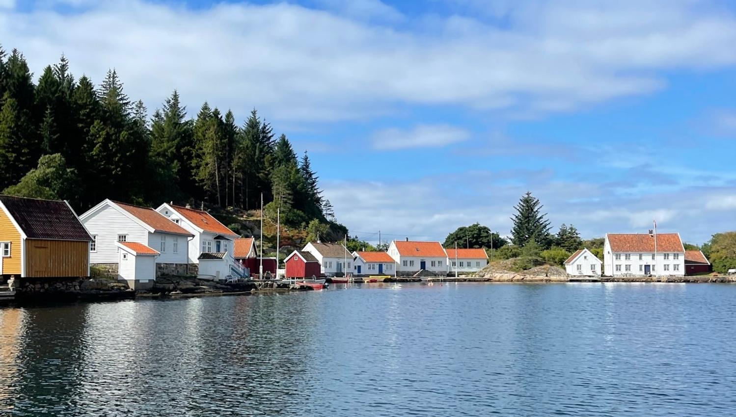 View of the houses near the water