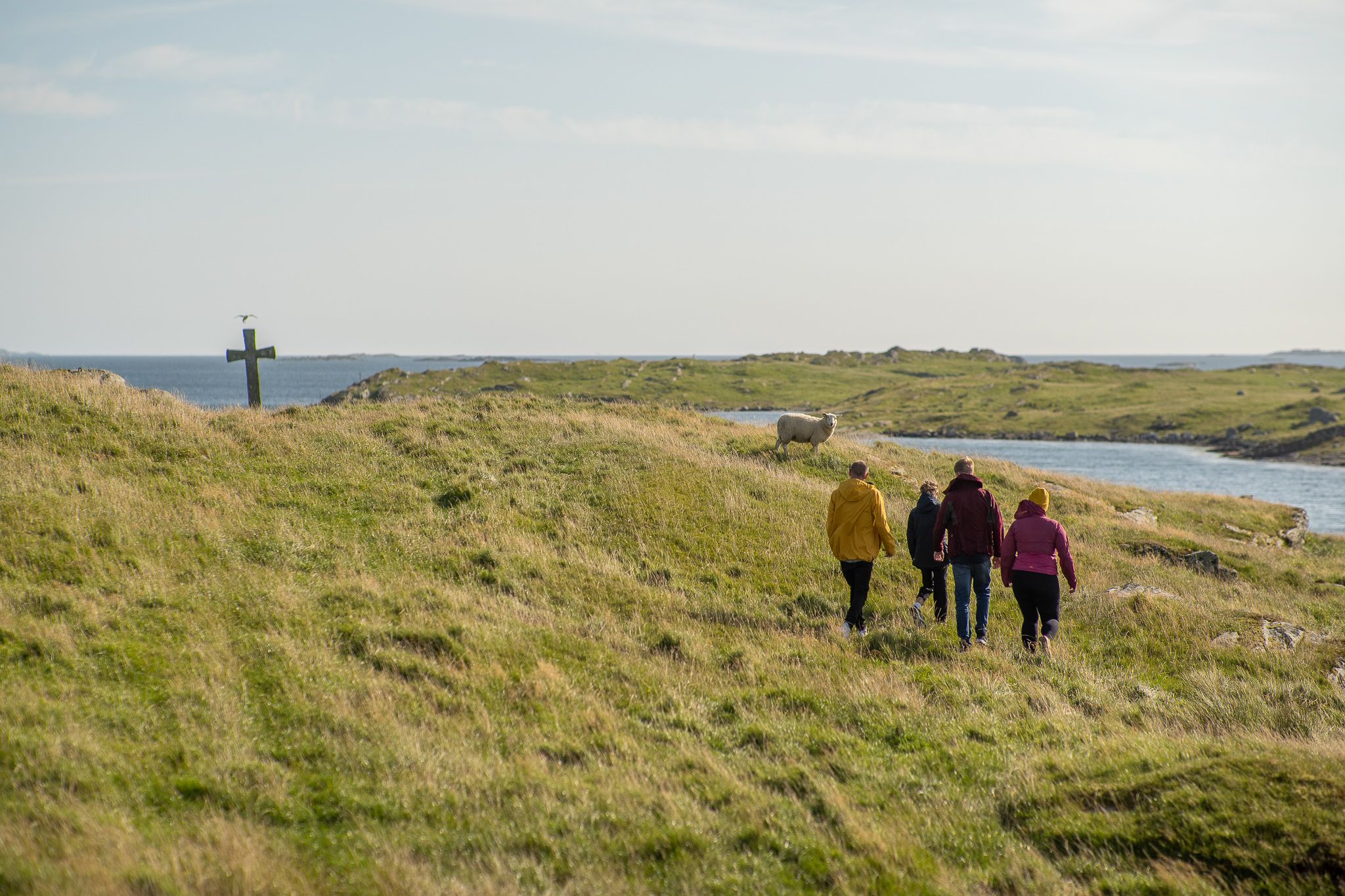 Hiking towards the Stone Cross