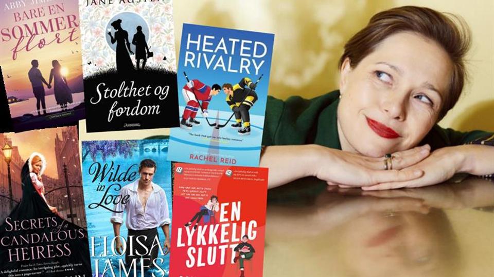 Anne Louise Morseth, her two books and other romance novels 