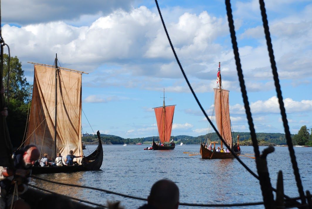 Mange vikingskip